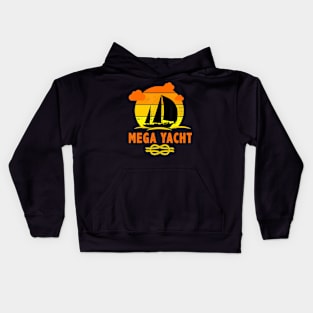 Sailing and Boating for nautical sailor on Mega Yacht Kids Hoodie